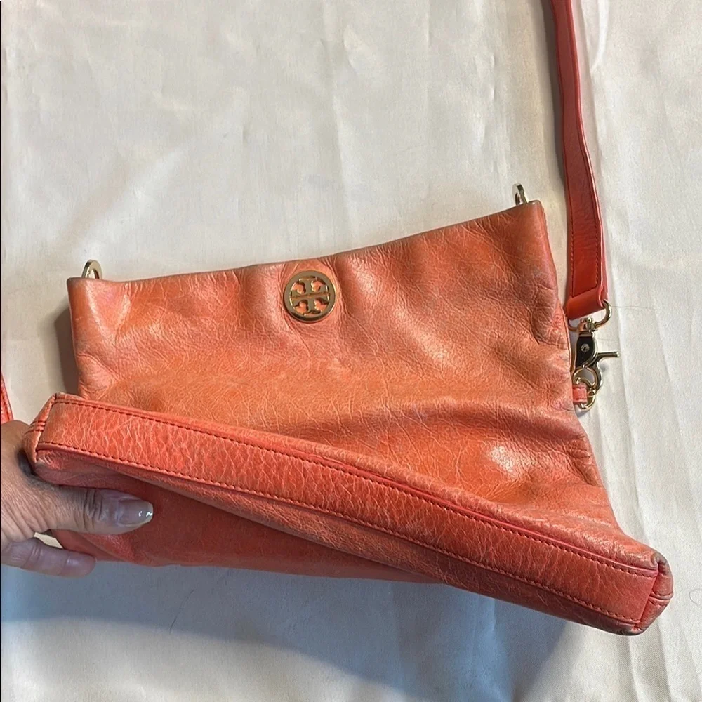 Tory Burch 3 way Orange Leather Crossbody Bag